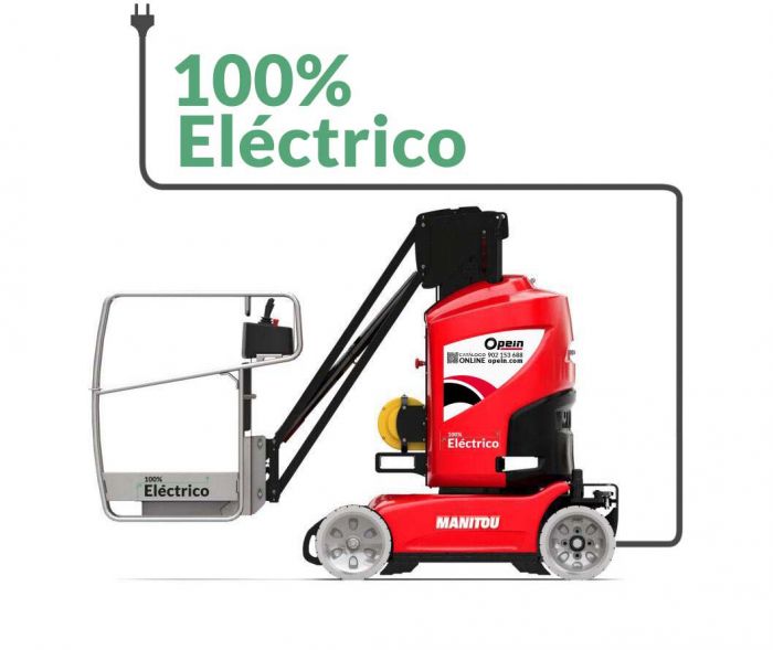 Opein | Alquiler y venta de plataformas elevadoras mástiles verticales eléctricos Manitou VJR 100&105 interior-exterior 10m 200kg en Canarias y Madrid.